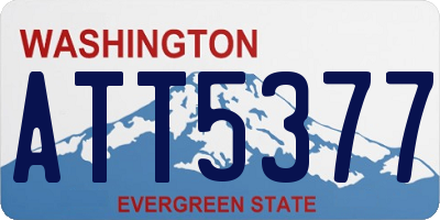 WA license plate ATT5377