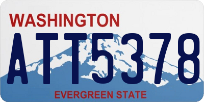WA license plate ATT5378