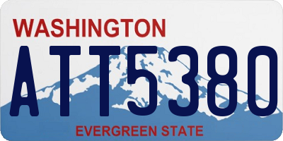 WA license plate ATT5380