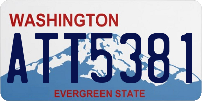 WA license plate ATT5381