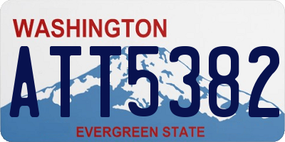 WA license plate ATT5382