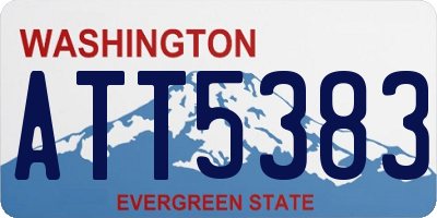 WA license plate ATT5383