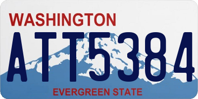 WA license plate ATT5384