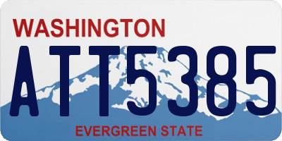 WA license plate ATT5385