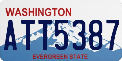 WA license plate ATT5387