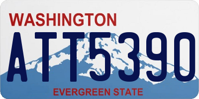 WA license plate ATT5390