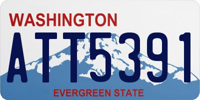 WA license plate ATT5391
