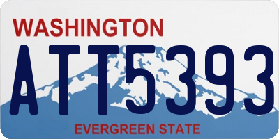 WA license plate ATT5393