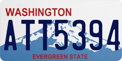WA license plate ATT5394