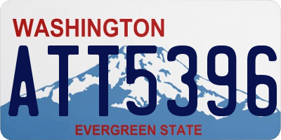 WA license plate ATT5396