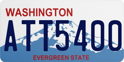 WA license plate ATT5400