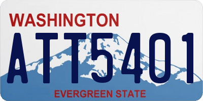 WA license plate ATT5401