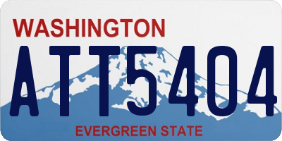 WA license plate ATT5404