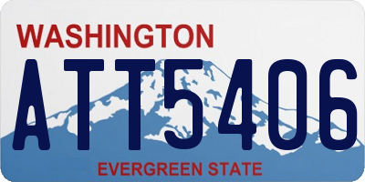 WA license plate ATT5406