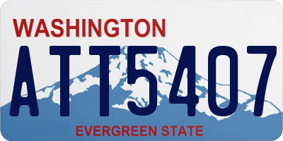 WA license plate ATT5407