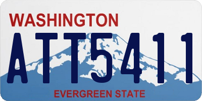 WA license plate ATT5411