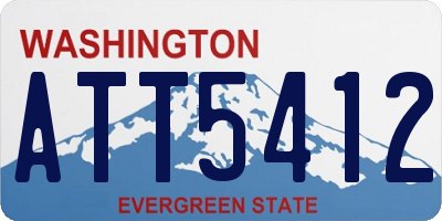 WA license plate ATT5412