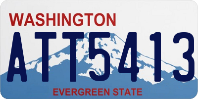 WA license plate ATT5413