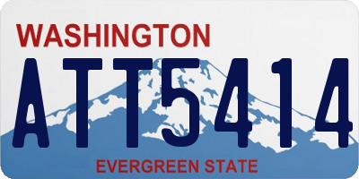 WA license plate ATT5414