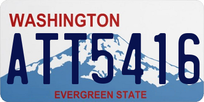 WA license plate ATT5416