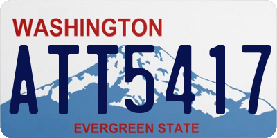 WA license plate ATT5417