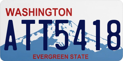 WA license plate ATT5418