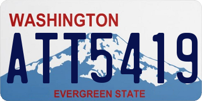 WA license plate ATT5419