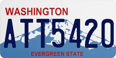 WA license plate ATT5420
