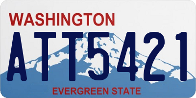 WA license plate ATT5421