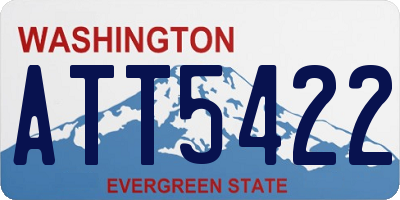 WA license plate ATT5422