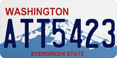 WA license plate ATT5423