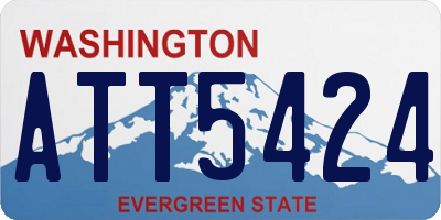 WA license plate ATT5424