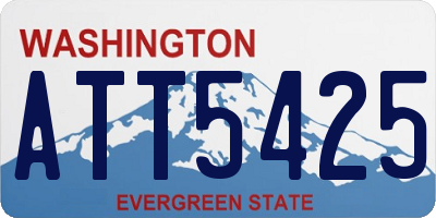 WA license plate ATT5425