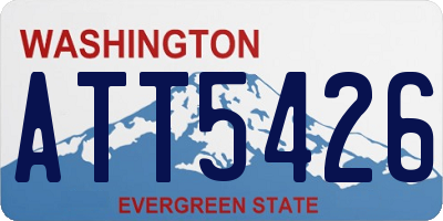 WA license plate ATT5426