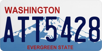 WA license plate ATT5428