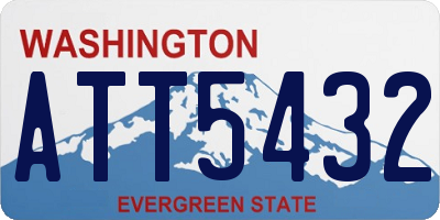 WA license plate ATT5432