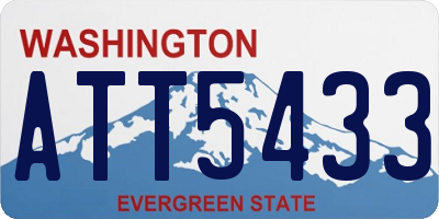 WA license plate ATT5433