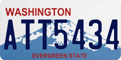WA license plate ATT5434