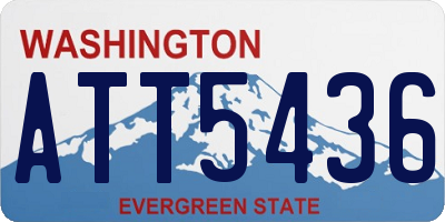 WA license plate ATT5436