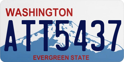 WA license plate ATT5437