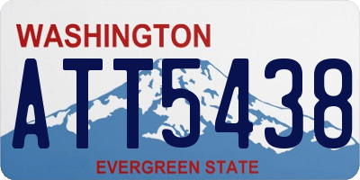 WA license plate ATT5438