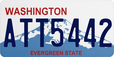 WA license plate ATT5442