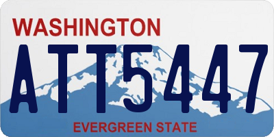 WA license plate ATT5447