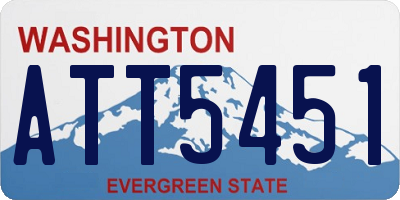 WA license plate ATT5451