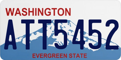 WA license plate ATT5452