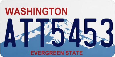 WA license plate ATT5453