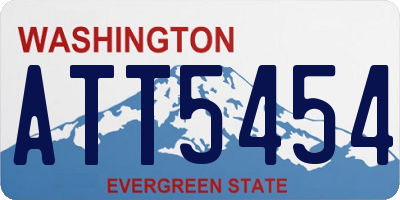 WA license plate ATT5454