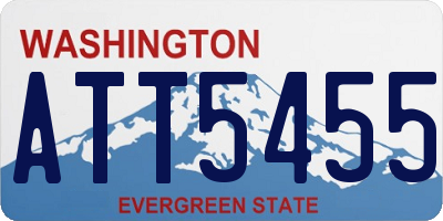 WA license plate ATT5455