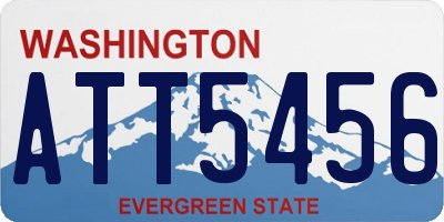 WA license plate ATT5456
