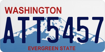WA license plate ATT5457